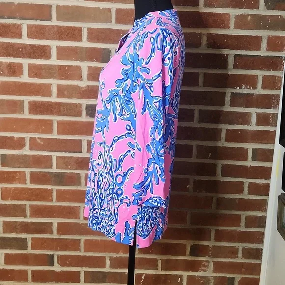 Lilly Pulitzer Pink and Blue Tunic, Size Small - Picture 4 of 10